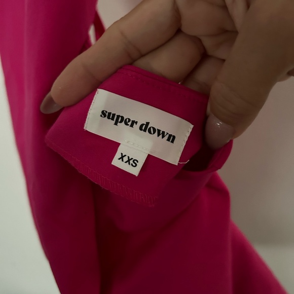 Fuchsia scrappy mini dress - Picture 3 of 5